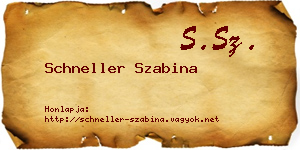 Schneller Szabina névjegykártya